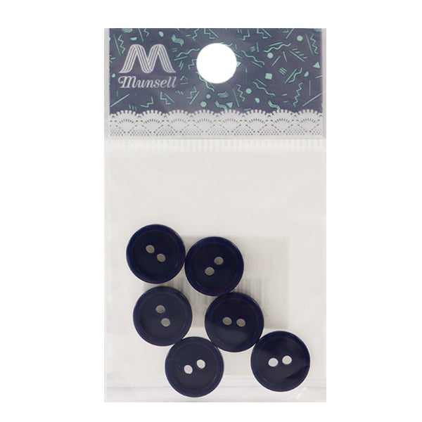 زر "فتحتين زر 13 ملم 6 قطع كحلي PYTD20-13"