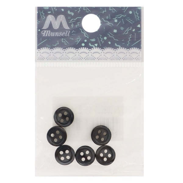 按钮“衬衫按钮4孔9mm 6件9th颜色PVSO9001-09-9”