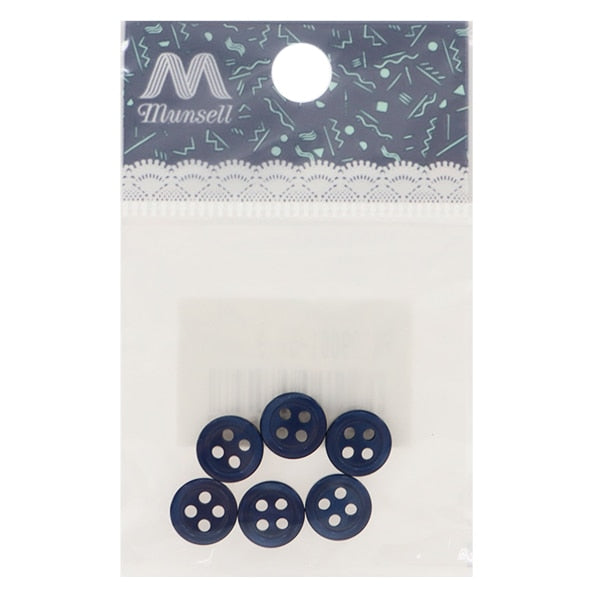 Knopf "Hemdknopf 4 Löcher 9mm 6 Stück 57. Farbe PVSO9001-57-9"