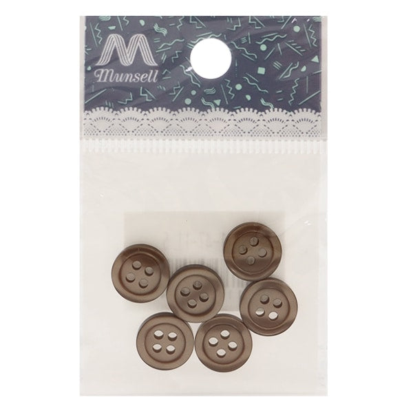 ボタン 『シャツボタン 四つ穴 11.5mm 6個入り 47番色 PVSO9001-47-11.5』