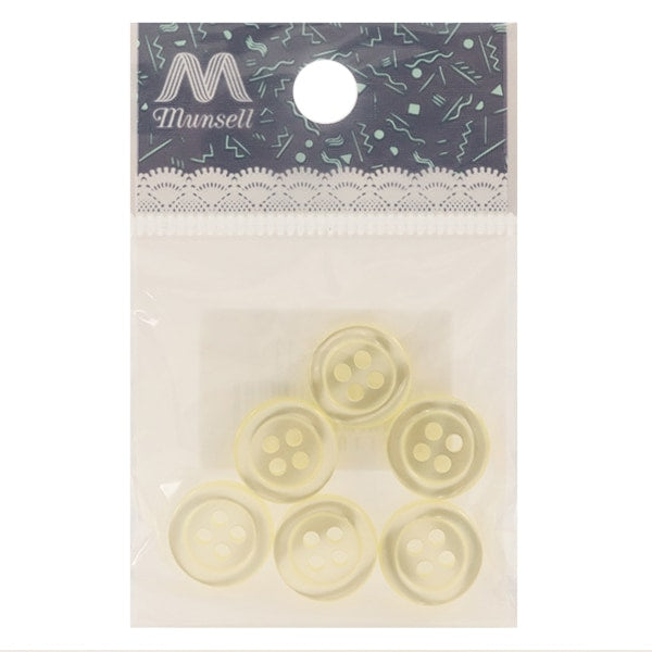 ボタン 『シャツボタン 四つ穴 13mm 6個入り 2番色 PVSO9001-02-13』