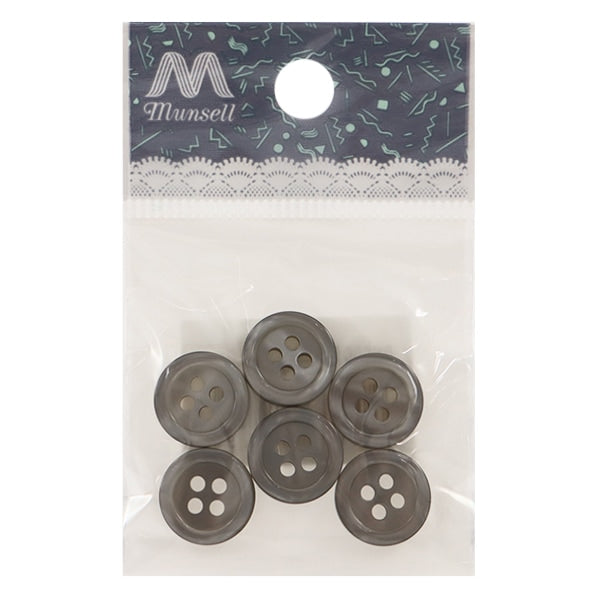 按钮“衬衫按钮4孔13mm 6件5颜色PVSO9001-05-13”