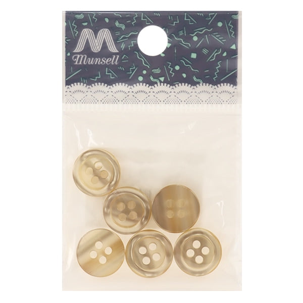 ボタン 『シャツボタン 四つ穴 13mm 6個入り 40番色 PVSO9001-40-13』