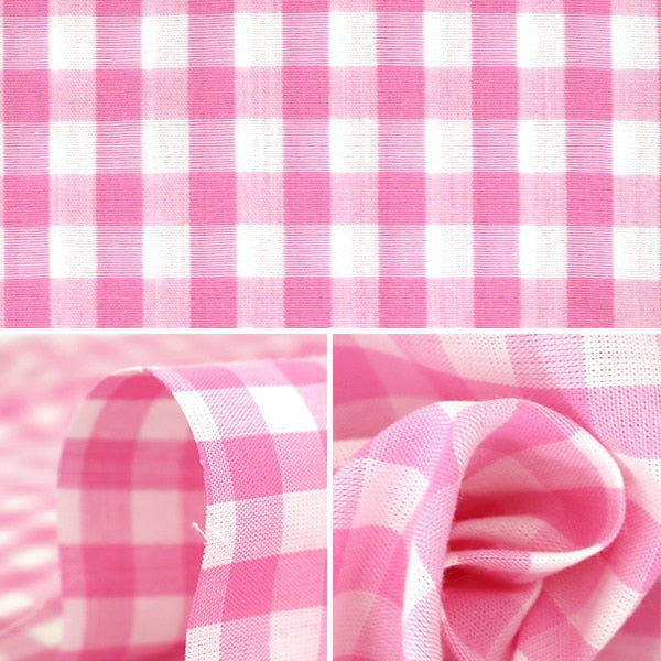 【数量5から】 生地 『先染ギンガム 大 ピンク CO-GIL-PI』