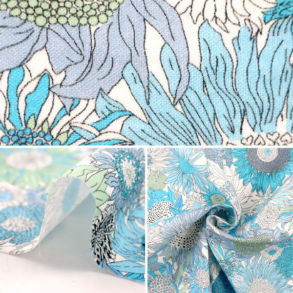 【数量5から】 生地 『LIBERTY リバティプリント ナイロンタスランオックス スモールスザンナ ブルー 08-3638158-EE』 Liberty Japan リバティジャパン