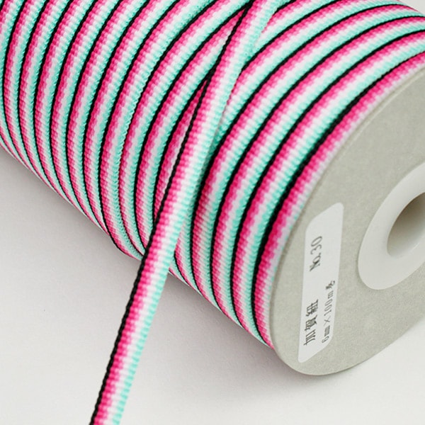 【数量5から】 ひも 『加賀紐 ぼかし ピンク×水色 30番色』