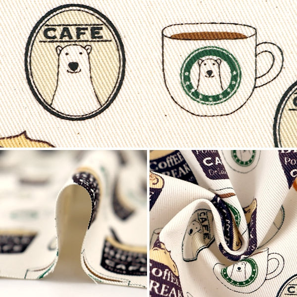 【数量5から】 生地 『ツイル スタバクマ オフホワイト KTS6480-A』 COTTON KOBAYASHI コットンこばやし 小林繊維