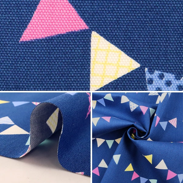 【数量5から】 生地 『オックス Tip-top collection(ティップトップコレクション) ガーランド ネイビー』