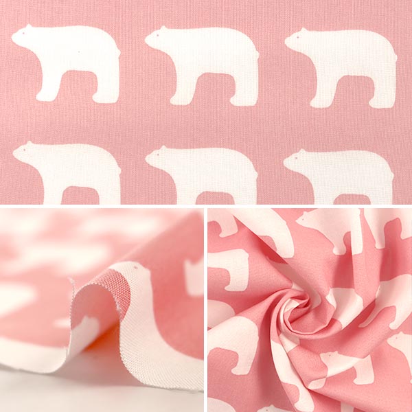 【数量5から】 生地 『kippis(キッピス) シーチング 小さなシロクマ KPS-39B』