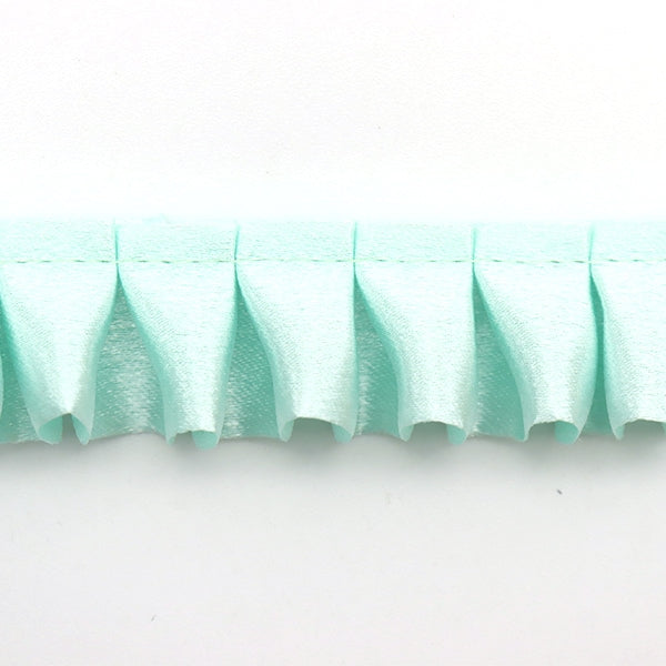 【数量5から】 フリルリボンテープ 『サテンフリル ミント 8番色 8100F-8』