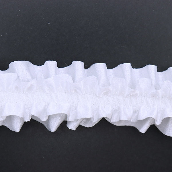 【数量5から】 レース 『サテンアームレース 白 1番色 IR009B』