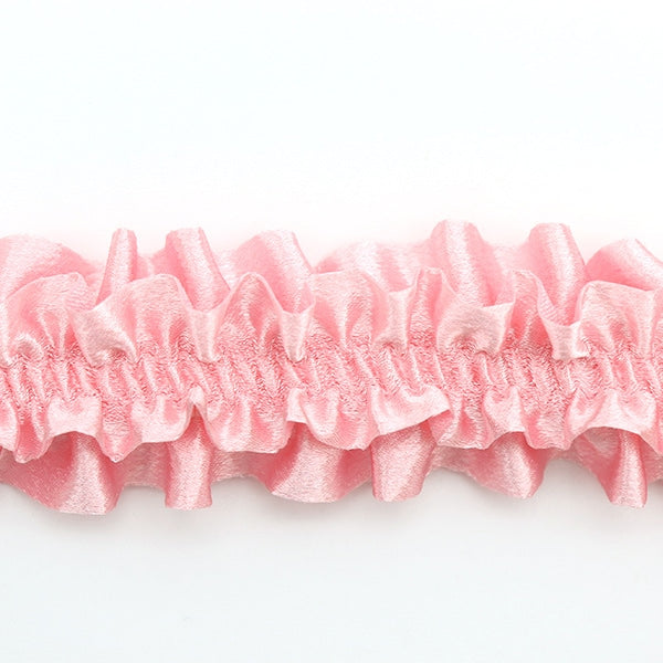 【数量5から】 レース 『サテンアームレース ピンク 2番色 IR009B』