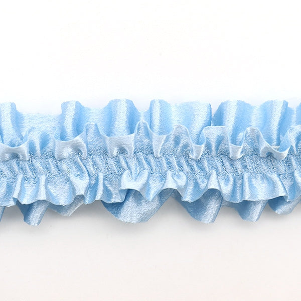 【数量5から】 レース 『サテンアームレース サックス 3番色 IR009B』