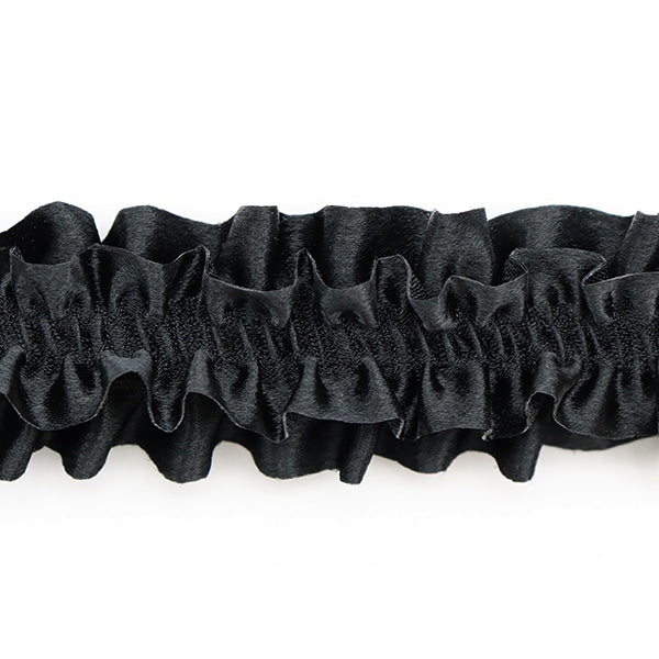 【数量5から】 レース 『サテンアームレース 黒 10番色 IR009B』