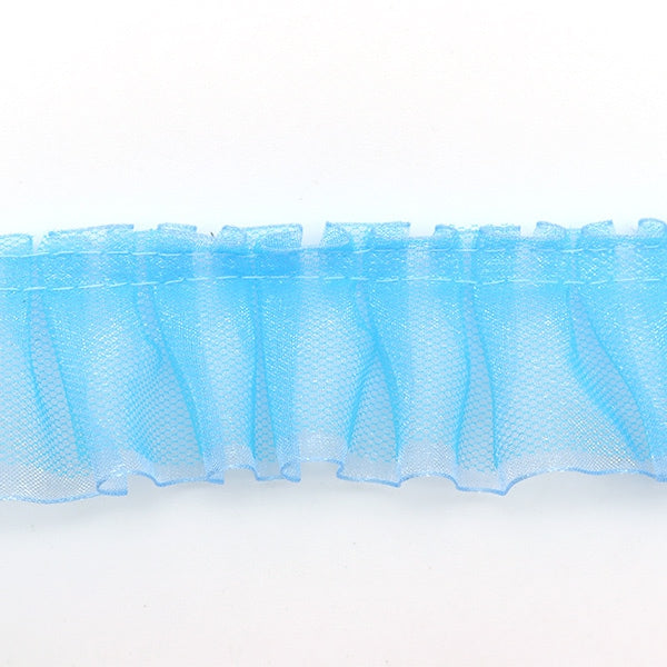 【数量5から】 レース 『チュールボックス サックス 3番色 IR013』