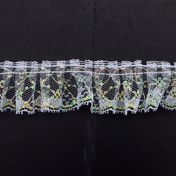 Race "Russell frill width about 3.3cm x 5m pearl C03415-1"