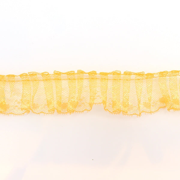 【数量5から】 レース 『ラッセルフリル 幅約3.3cm オレンジ 03415Y-7』