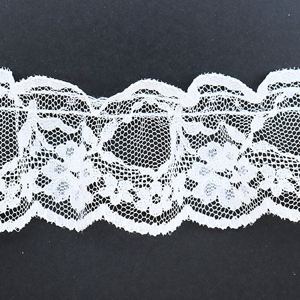 【数量5から】 レース 『ラッセルフリル 幅約4.5cm 2番色 E11002』