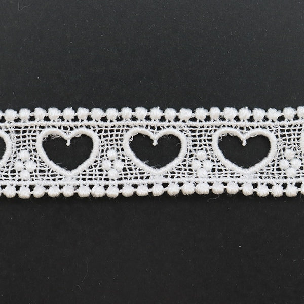 【数量5から】 レース 『ケミカルレース 幅約2cm 白 10783R』