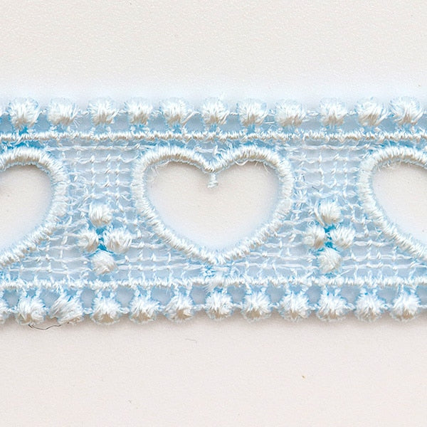 【数量5から】 レース 『ケミカルレース 幅約2cm サックス 10783R』