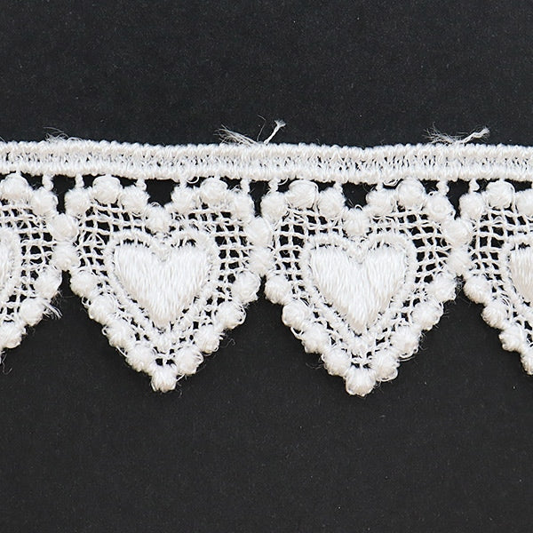 【数量5から】 レース 『ケミカルレース 幅約2cm オフホワイト 10785』