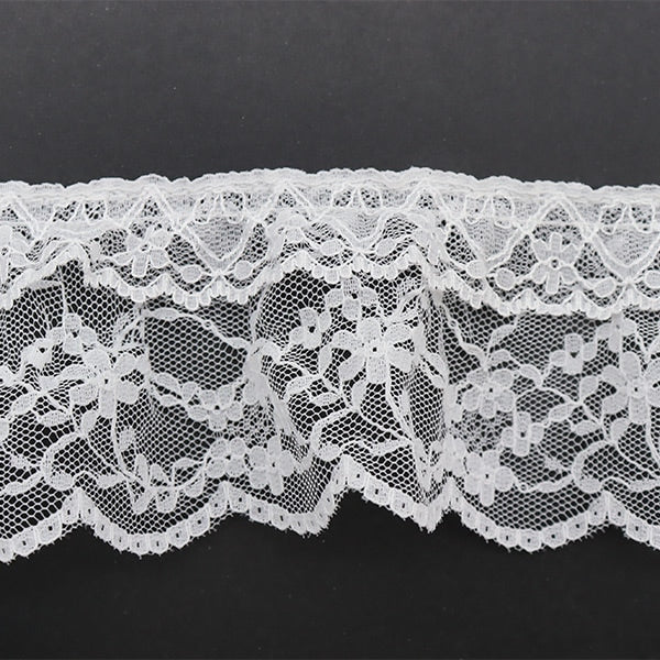 【数量5から】 レース 『ラッセルフリル 幅約6.6cm 2番色 YD237536』