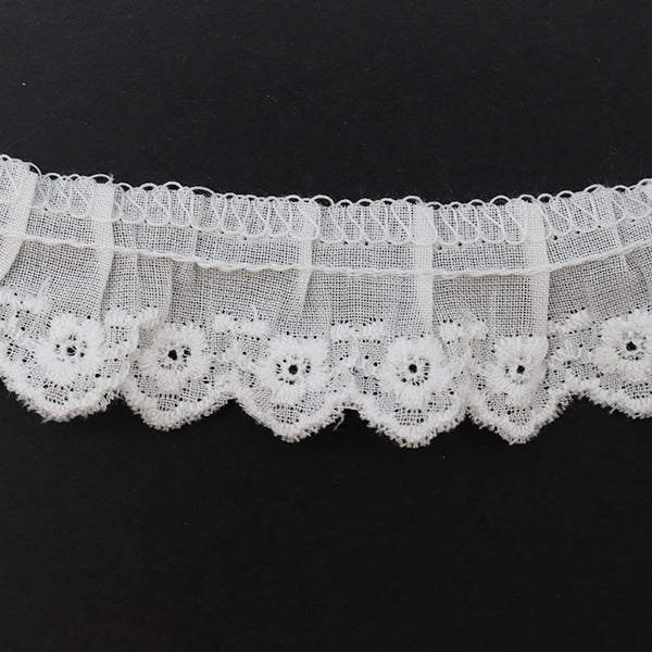 【数量5から】 手芸ブレード 『綿フリル 幅約2cm 2番色 1096F』