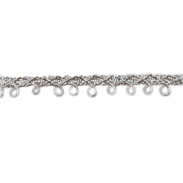 【数量5から】 手芸ブレード 『ラメブレード 幅約1.5cm シルバー 100』