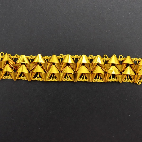 【数量5から】 手芸ブレード 『ラメブレード 幅約1.7cm 2番色 ゴールド 1416-2』