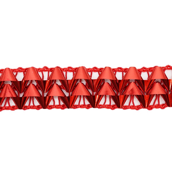 【数量5から】 手芸ブレード 『ラメブレード 幅約1.7cm 4番色 赤 1416-2』