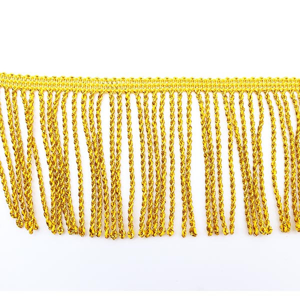 【数量5から】 手芸ブレード 『ラメフリンジ 幅約7cm 2番色 金×黄色 9699A』