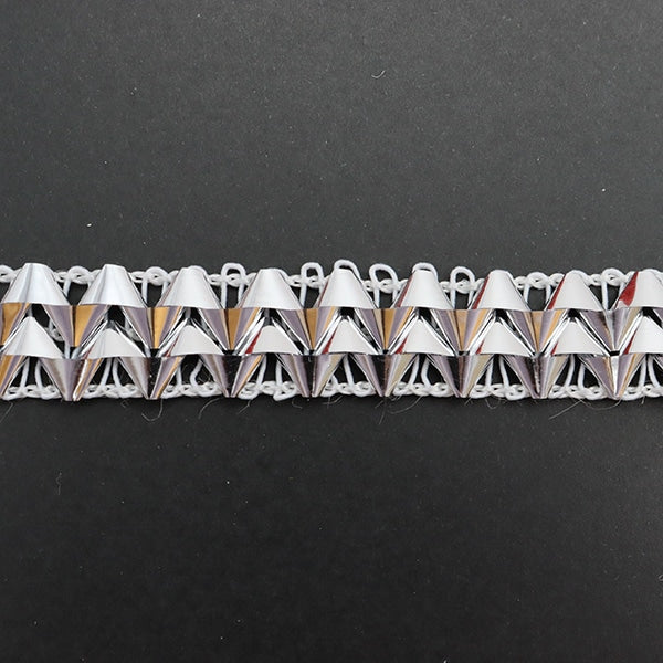 【数量5から】 手芸ブレード 『ラメブレード 幅約1.7cm 1番色 シルバー 1416-2』