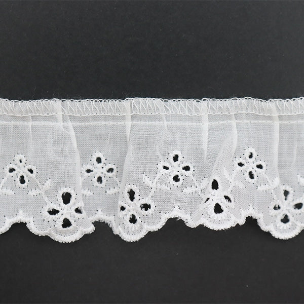 【数量5から】 レース 『綿フリル 2番色 7580F-2』