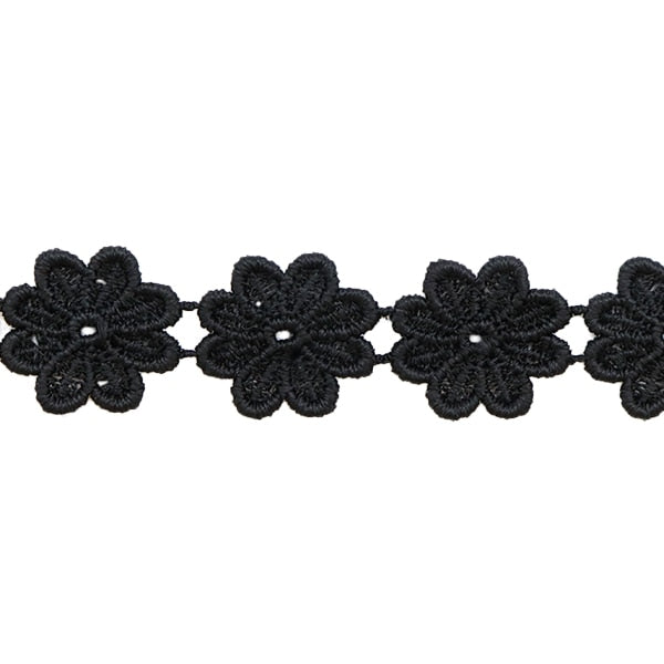 【数量5から】 レース 『ケミカルモチーフ 8番色 黒 10215-8』