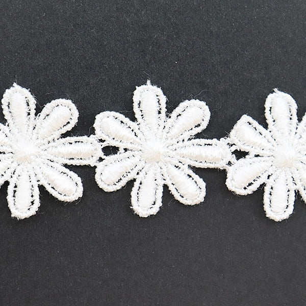 【数量5から】 レース 『ケミカルモチーフ 2番色 オフホワイト 10210-2』