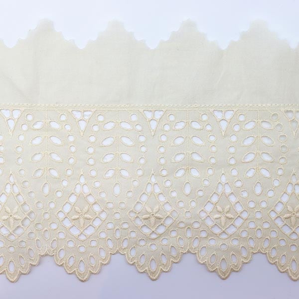 【数量5から】 レースリボンテープ 『綿レース 幅広 生成り T23473-12』