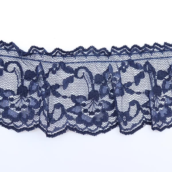 【数量5から】 レース 『ラッセルフリル 17番色 紺 YD34532』