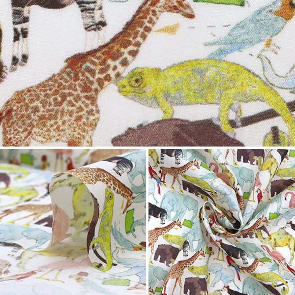 【数量5から】 生地 『LIBERTY リバティプリント タナローン キュー・フォー・ザ・ズー 3634160-YE』 Liberty Japan リバティジャパン