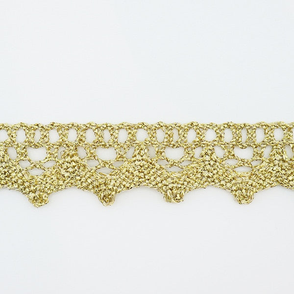 【数量5から】 レースリボンテープ 『ラメトーション ゴールド 2477G』