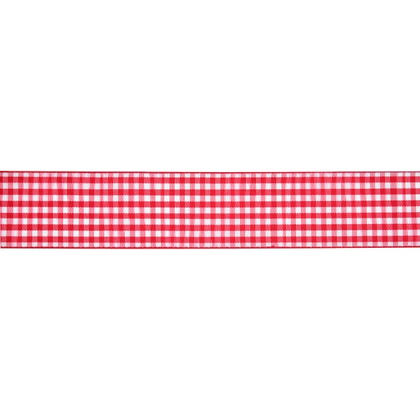 【数量5から】 リボン 『チェックリボン 4718K 1番色』 MOKUBA 木馬