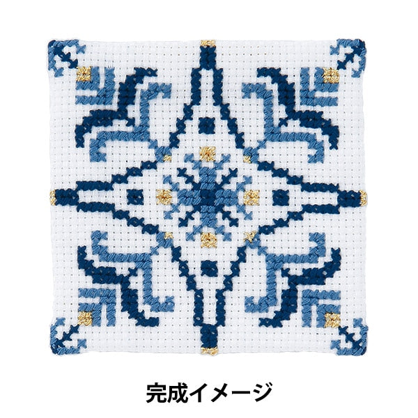 Stickkit "Cross Stitch Sticker Kit Mein Stil Lapisblau 9073" Olympus
