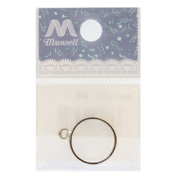 レジンパーツ 『レジン枠 ラウンド シルバー 1個入り No.102』