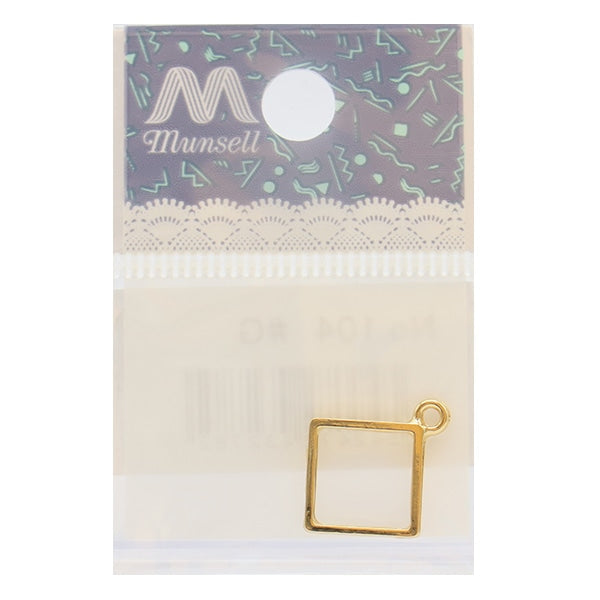 レジンパーツ 『レジン枠 スクエア ゴールド 1個入り No.104』