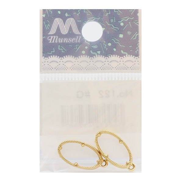 Piezas de resina "Marco de resina Oval Gold 2 que contiene 2 piezas"