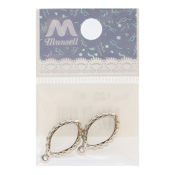 レジンパーツ 『レジン枠 マーキス シルバー 2個入り No.120』