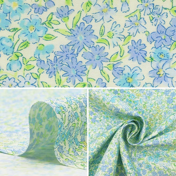 【数量5から】 生地 『ブロード シャンドフルール サックス YK-CHAMP-B』