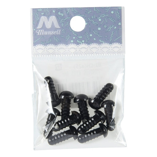 قطع أشغال يدوية "عيون الدب أسود 8 ملم 10 قطع B1-CH-a25"