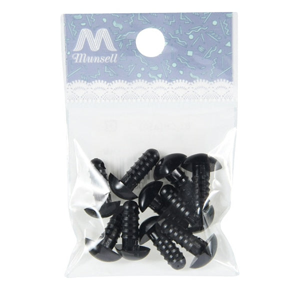 قطع أشغال يدوية "أنف الدب أسود 1.2 سم 10 قطع B1-CH-a50"