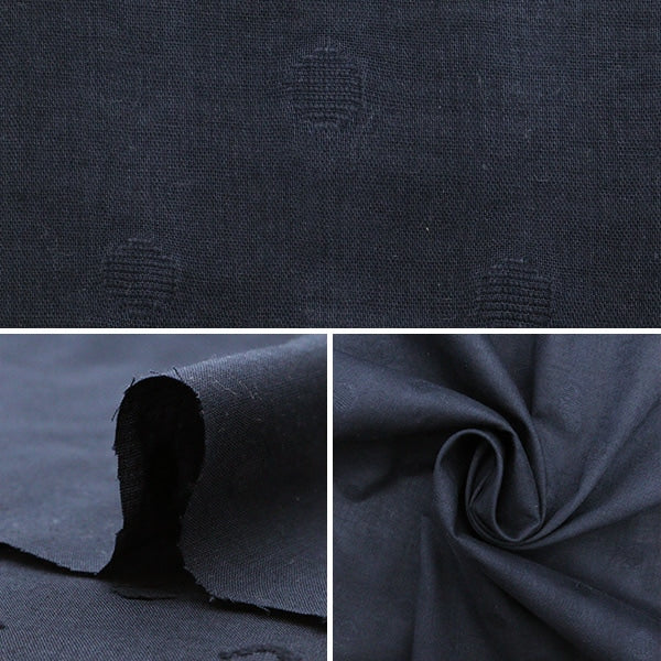 【数量5から】 生地 『60カットボイル(ドット大) ネイビー IA-CUTVL-NV』