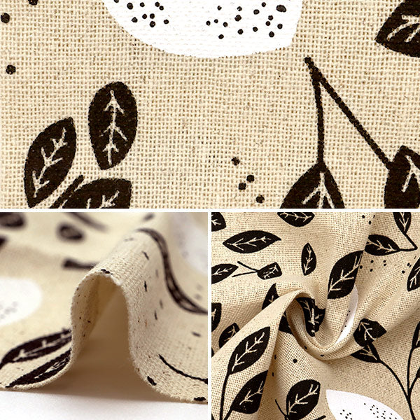 【数量5から】 生地 『ホップサック 葉っぱ柄 20KEC-363』